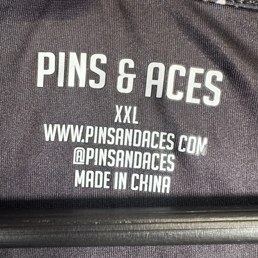 Pins And Aces Polo Mens 2XL Black Southwestern Golf Performance Stretch Shirt